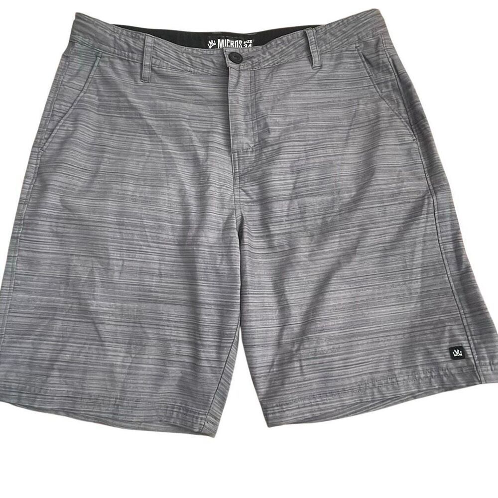 EUC! Micros Gray Boardshorts Size 34